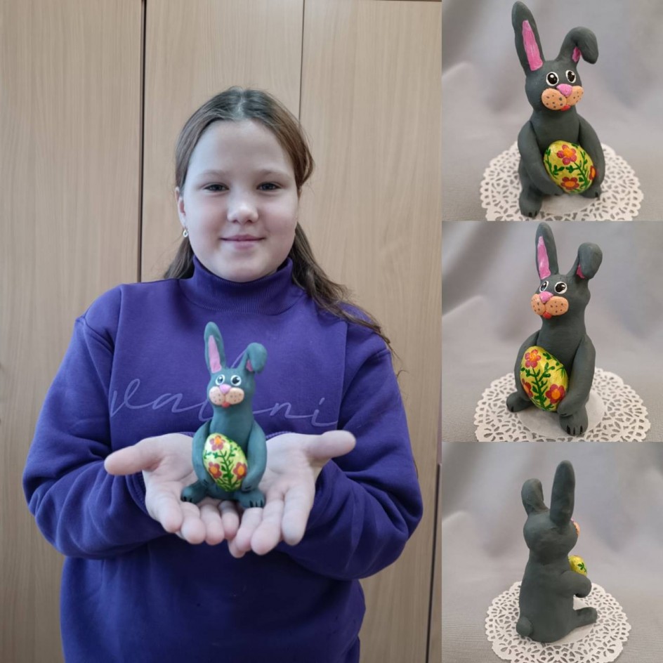 "Серый заинька с яичком"