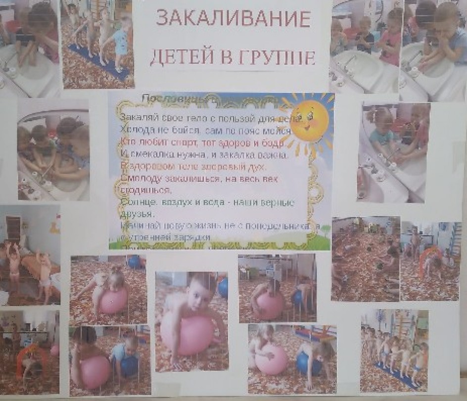 Стенгазета "Закаливание детей в группе"