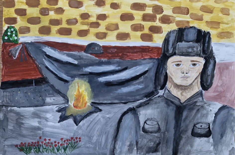 Лётчик у вечного огня