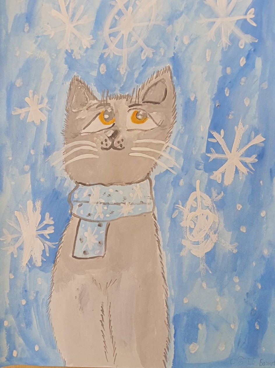 Зимний котик
