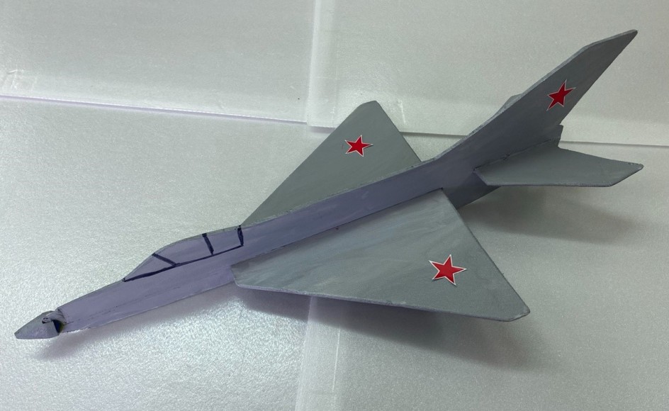 Метательная модель самолета "Миг-21"