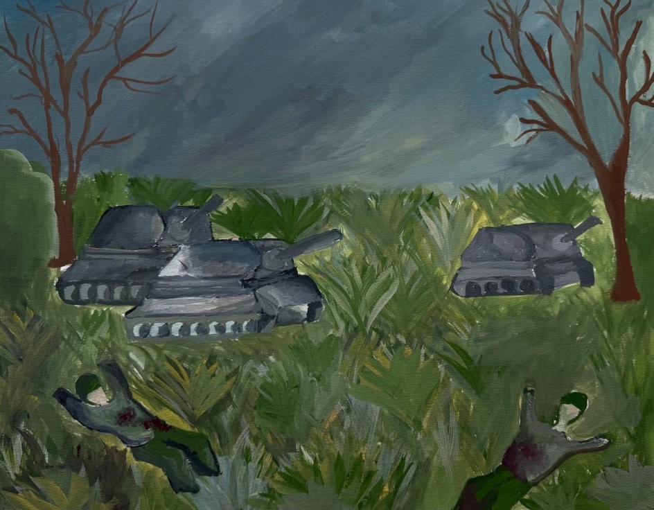 Танковый бой.