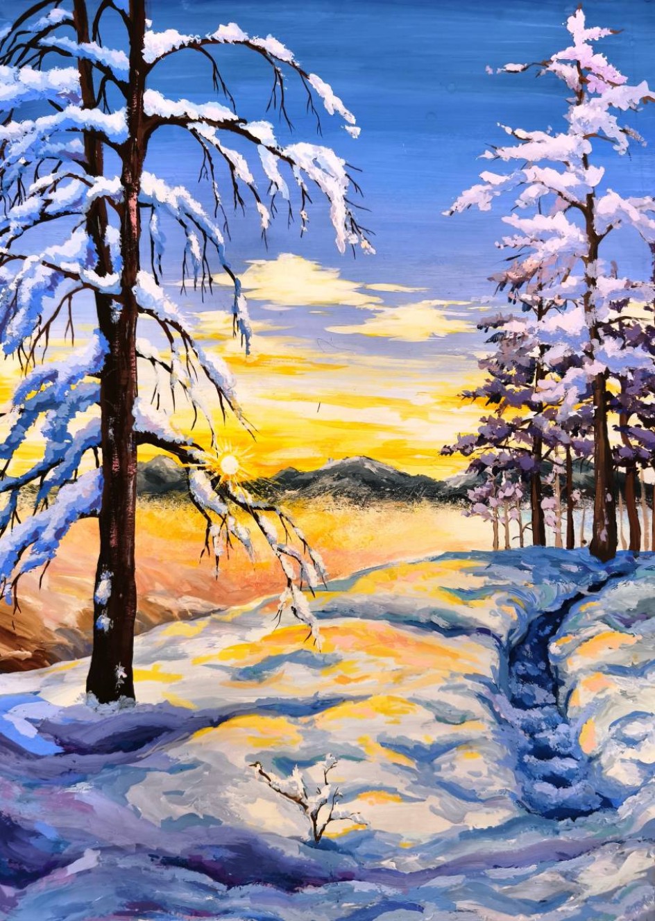 Морозный закат