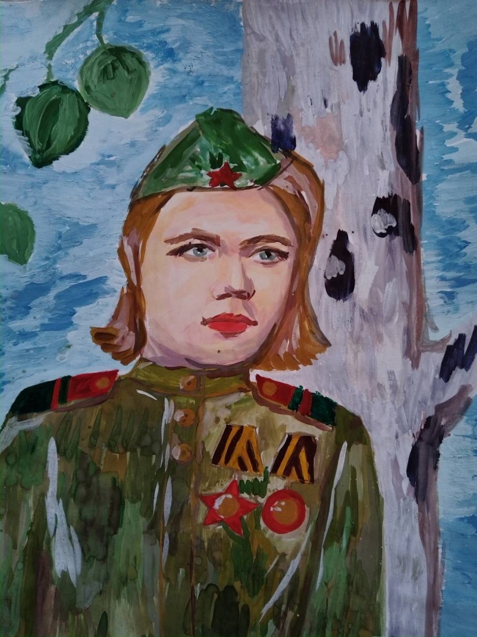 Портрет женщины-солдата