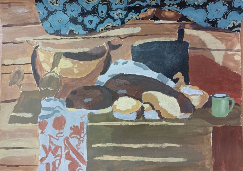 "Натюрморт с хлебом " В.Ф.Стожаров (1926-1973)