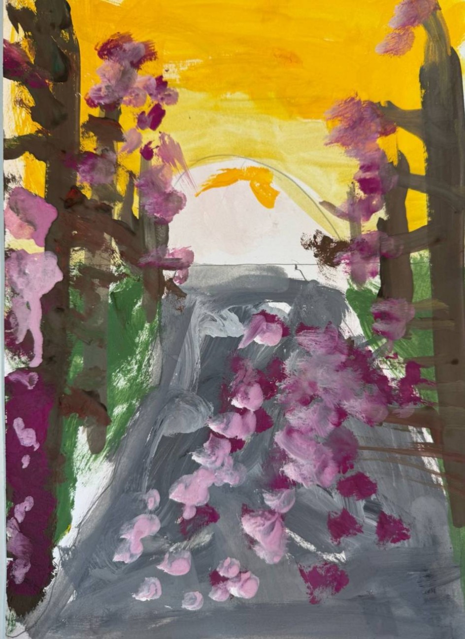 Аллея на закате