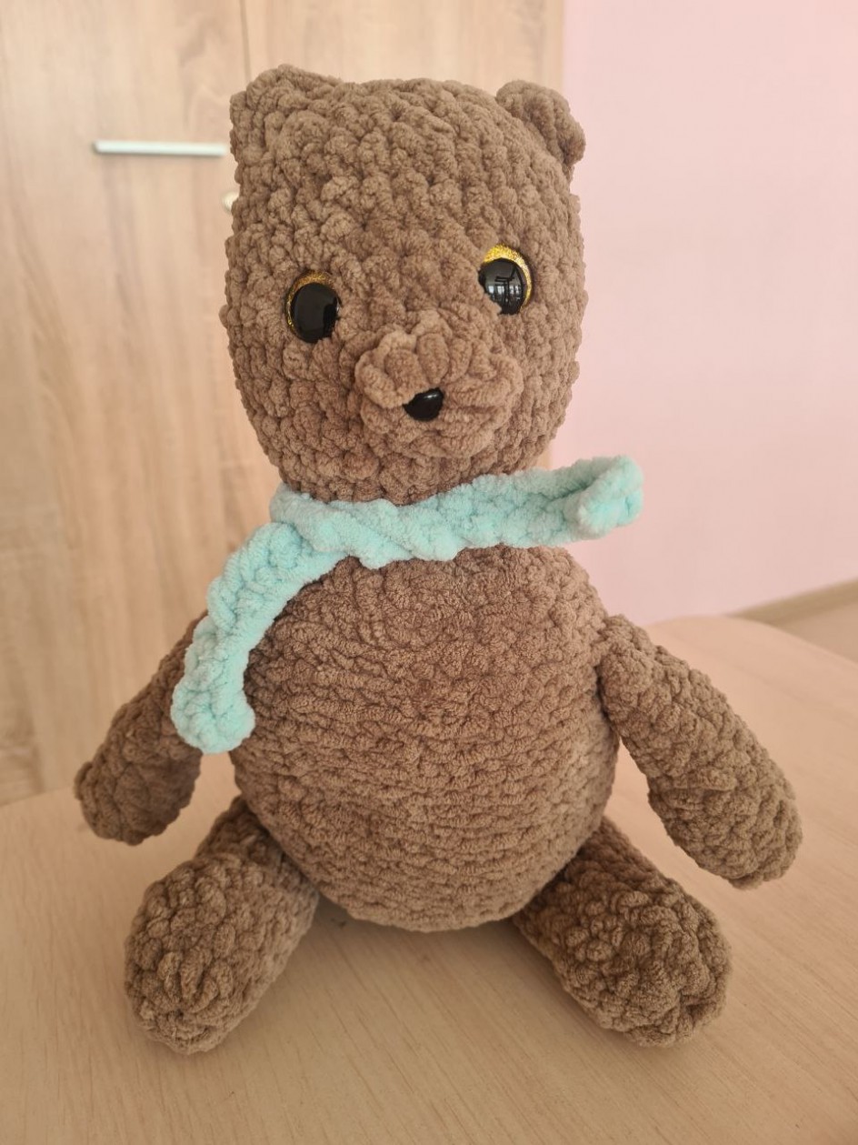 Вязаная игрушка "Мишка"