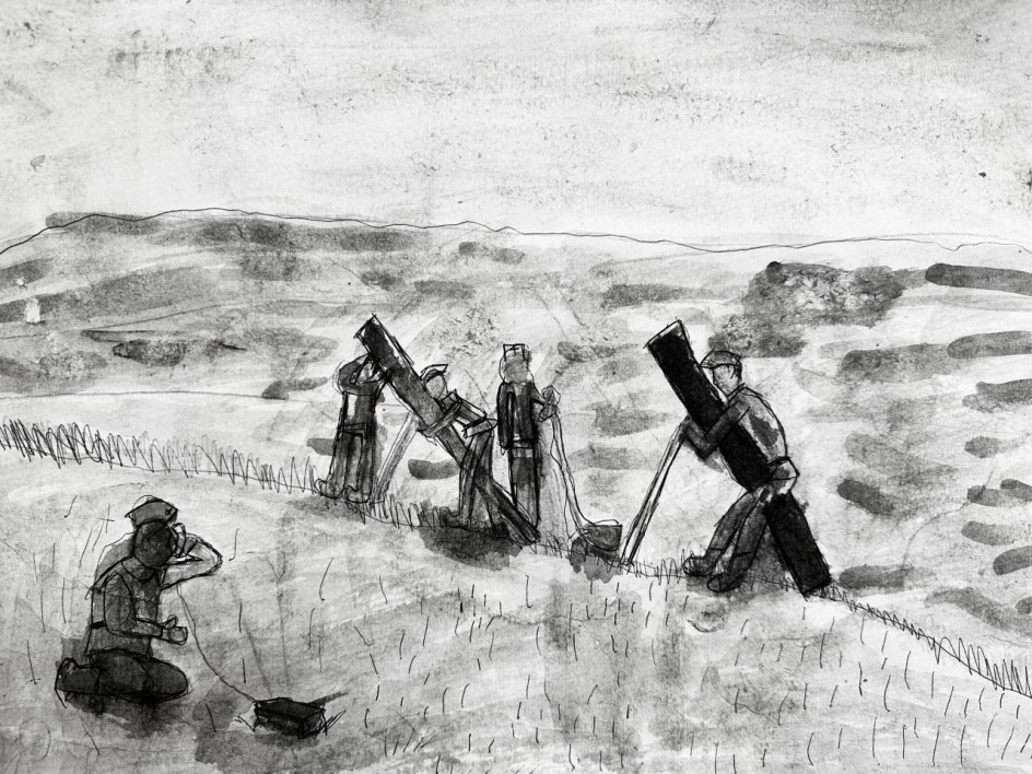 Держат оборону в Курляндии 1944г