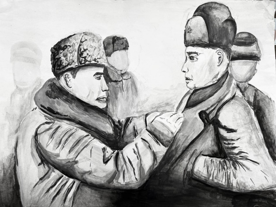 Награждение Горишного командира 95-ой стрелковой дивизии, март 1943г