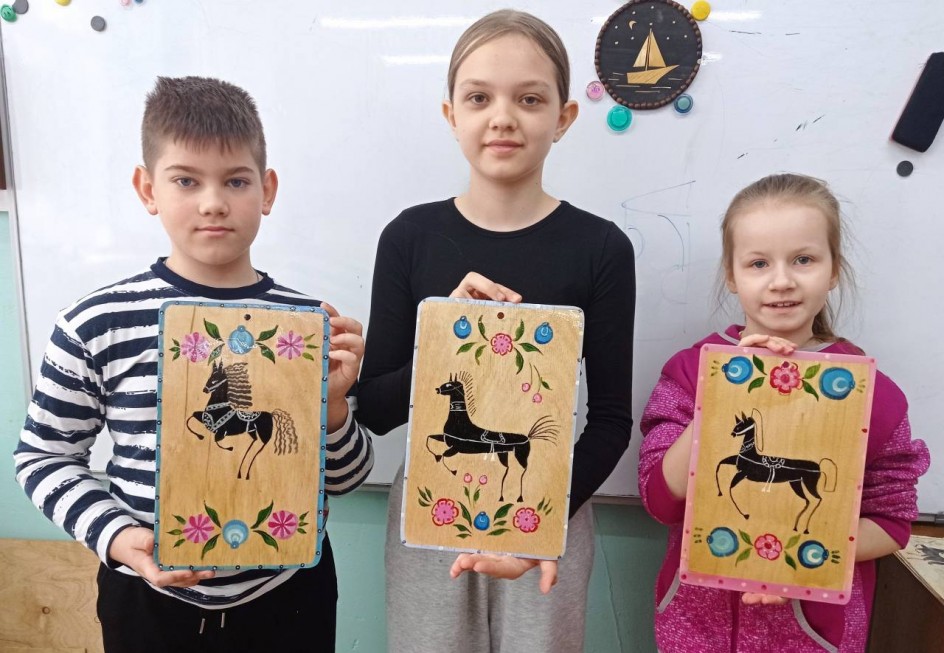 Разделочная доска "Городец"