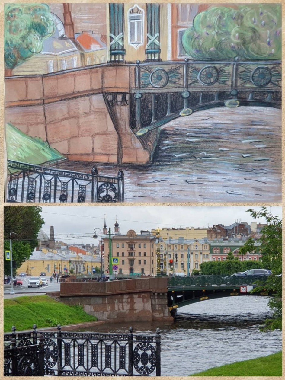 Пленэр в Михайловском саду, практика.