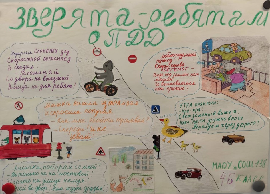 Зверята-ребятам о ПДД
