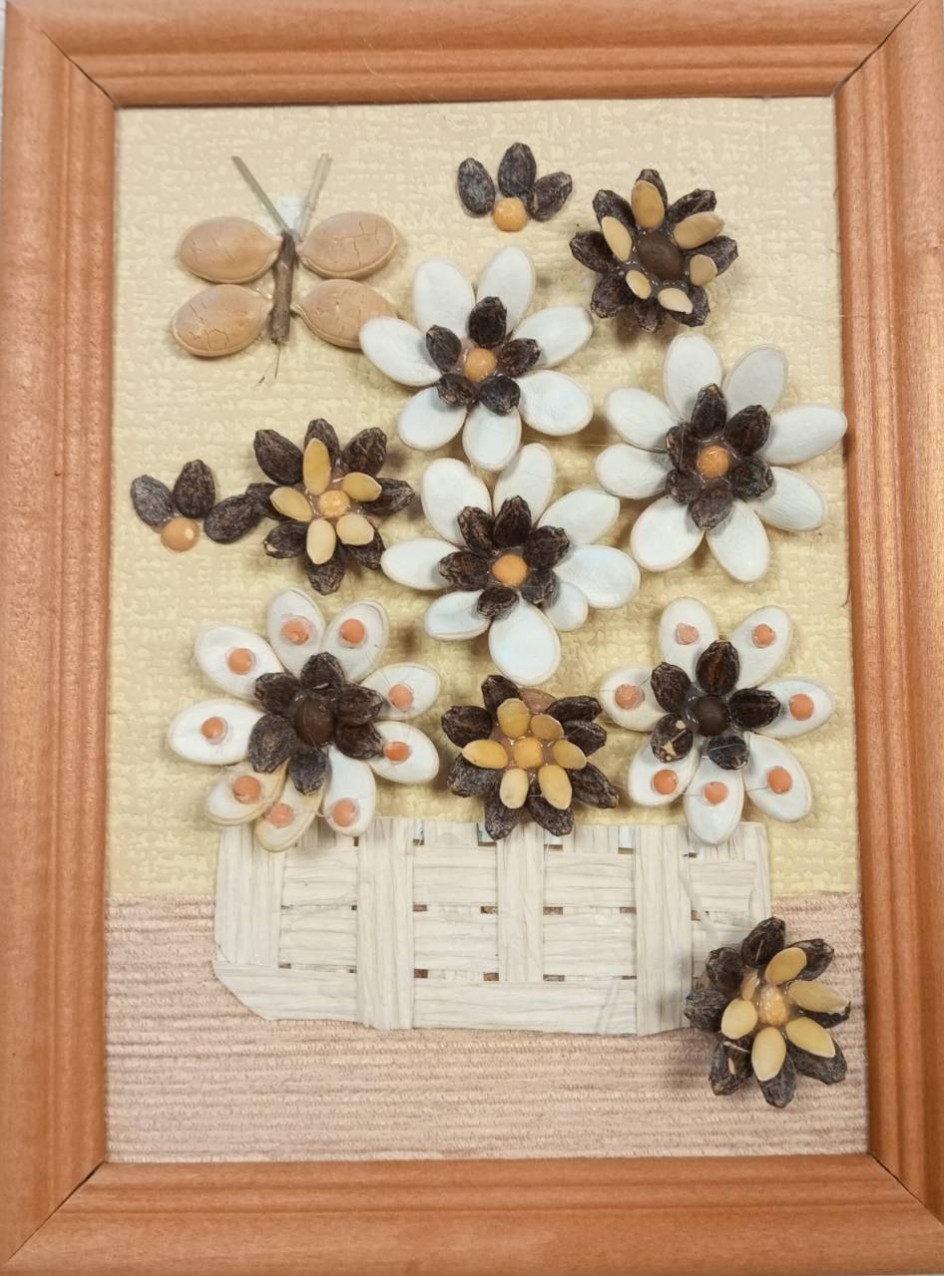 Цветы в корзине
