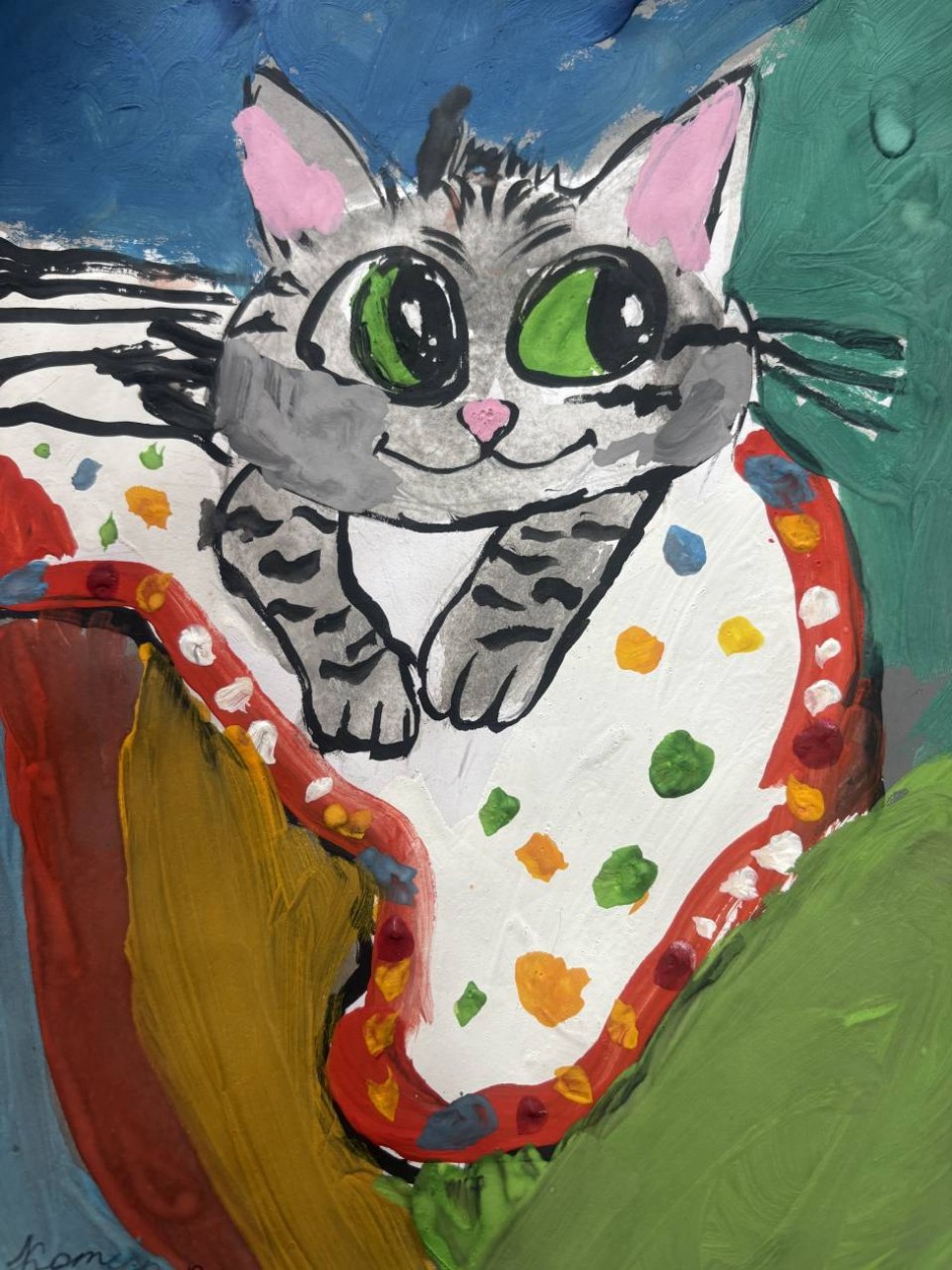 Котик под пледом