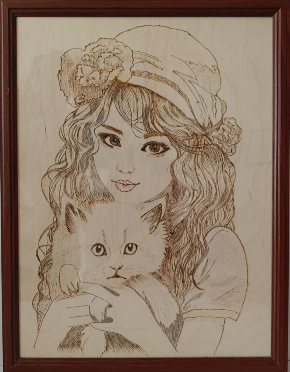 Девочка с котёнком