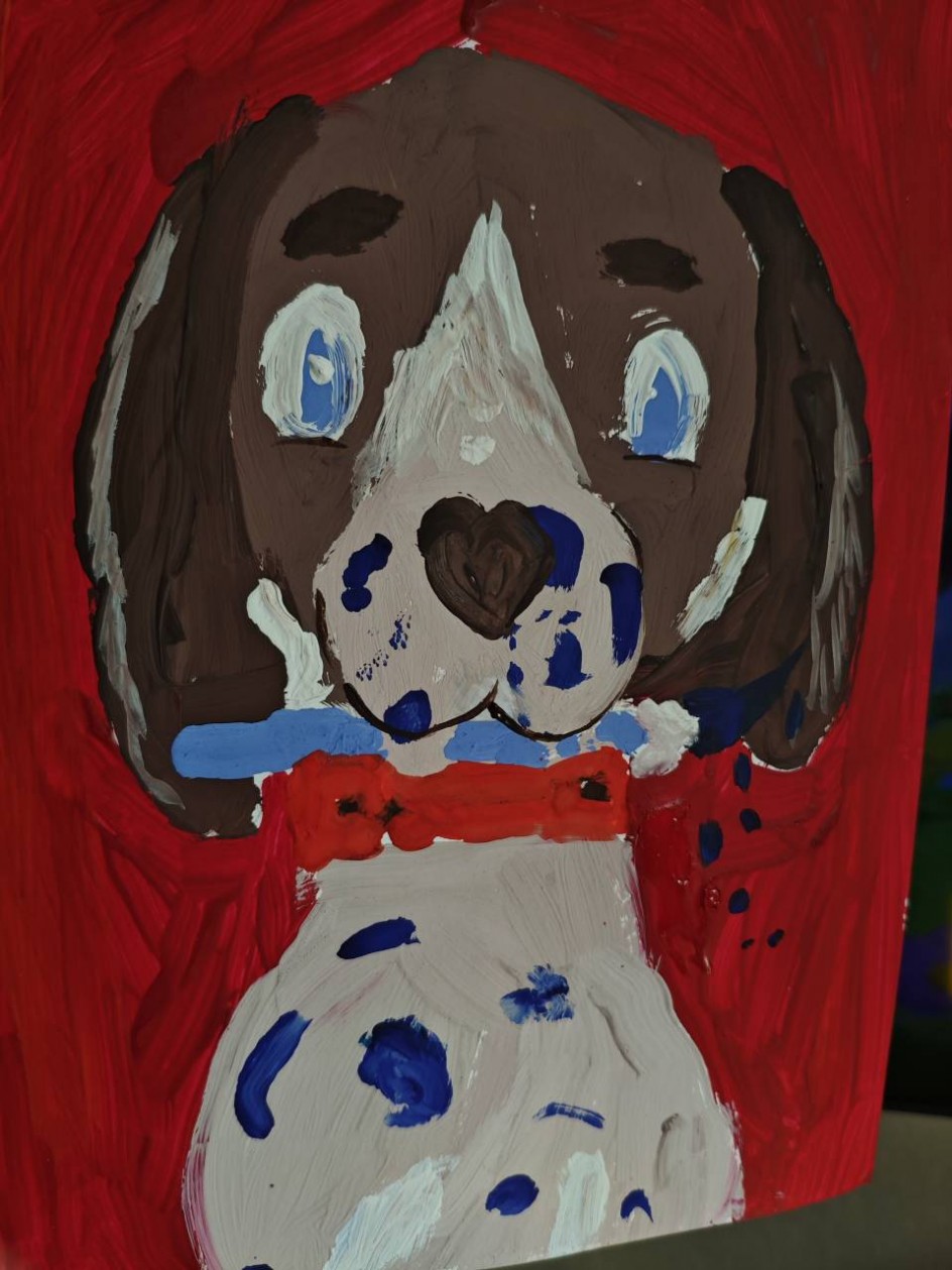 Щенок-художник