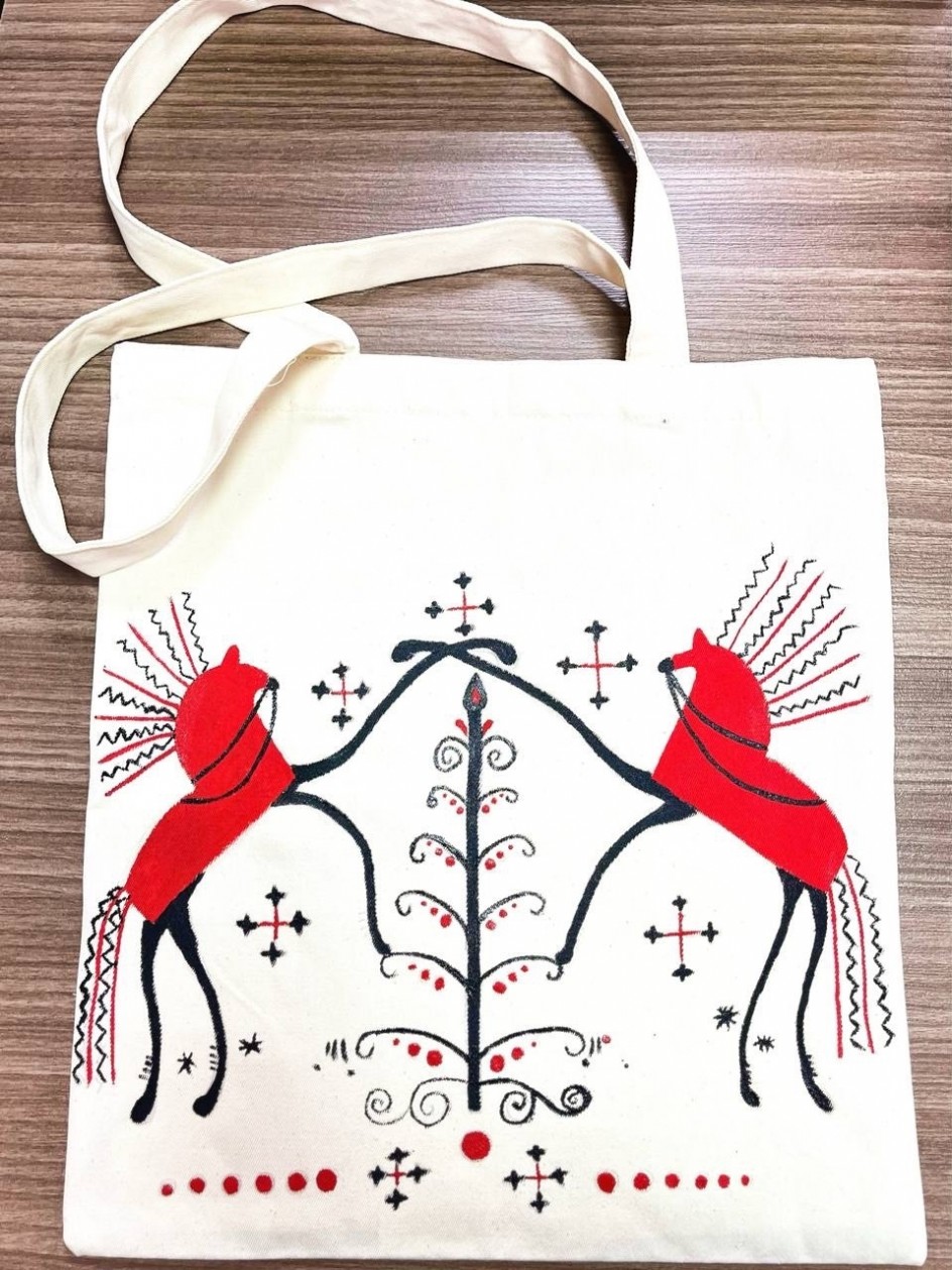 Шоппер "Красная Пара" (Мезенская роспись)