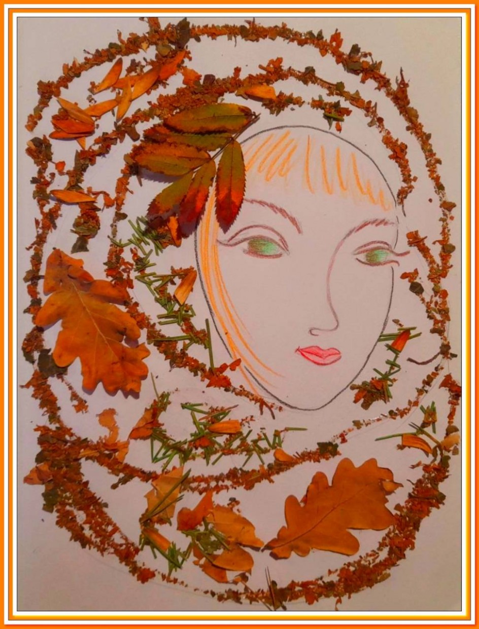 Аппликация  "Рыжая Осень"