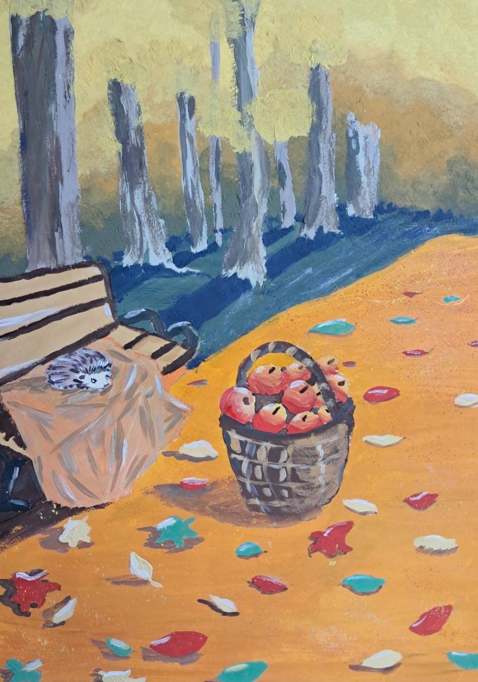 "Ежик и корзинка яблок"