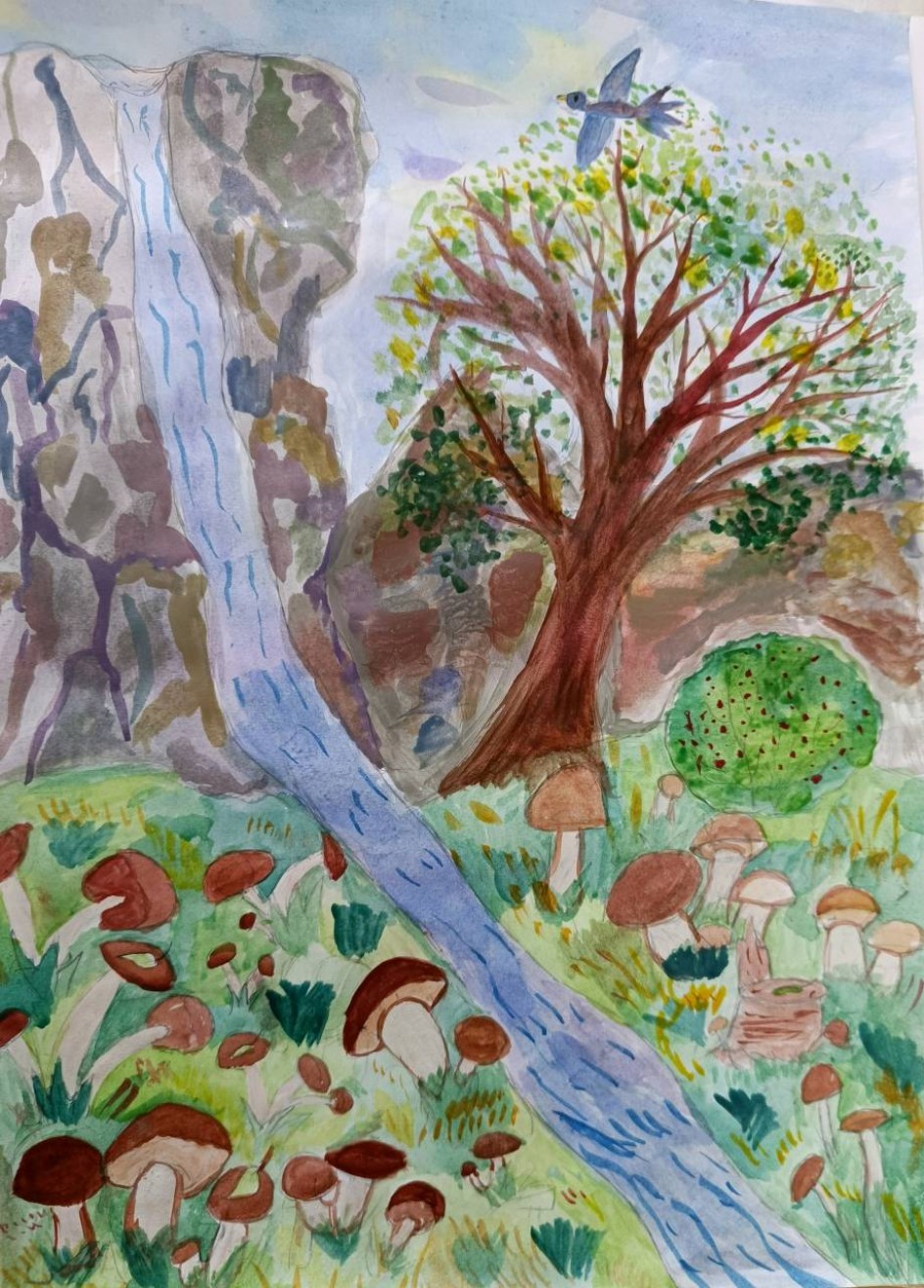 Пейзаж с грибами