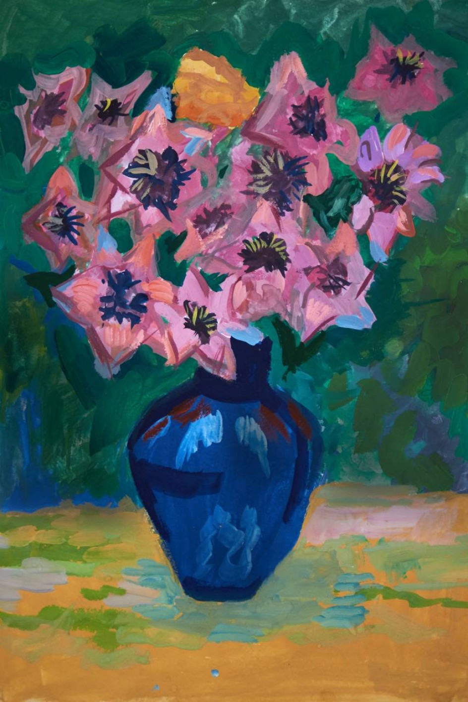 "Цветы в синей вазе"