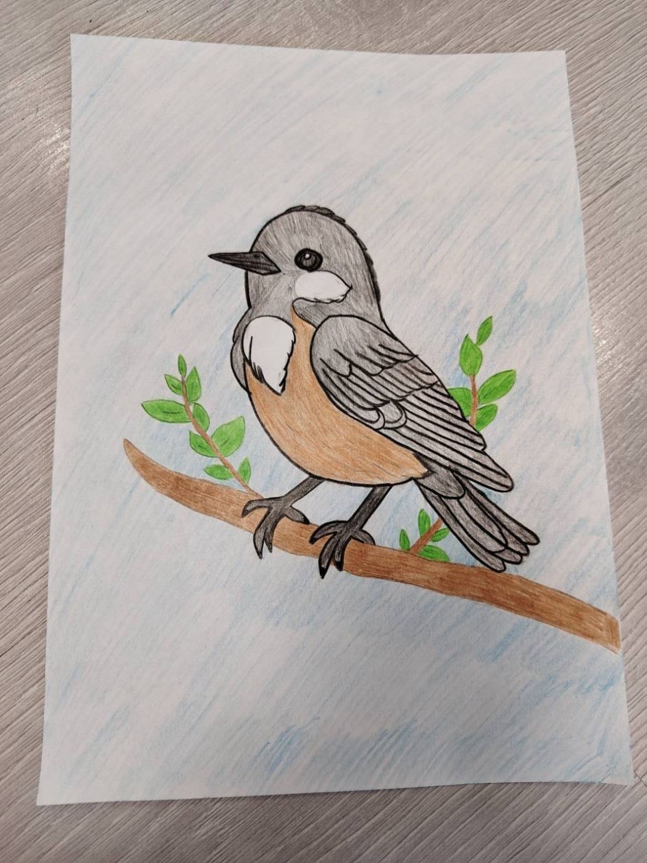 "Птичка на ветке"