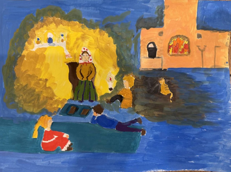 Рисунок к Стихотворению «Бабушкины сказки»