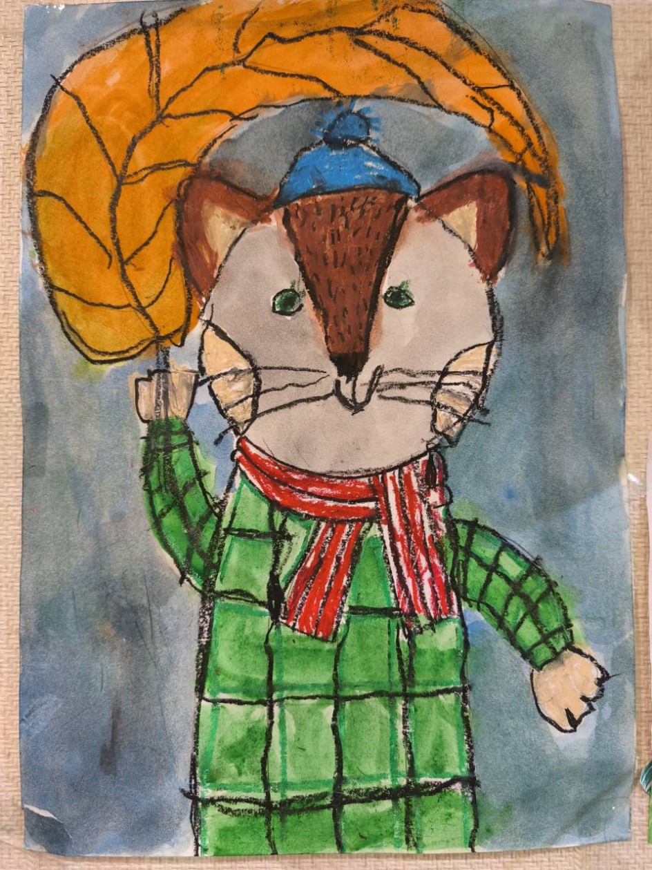 Кот с зонтиком