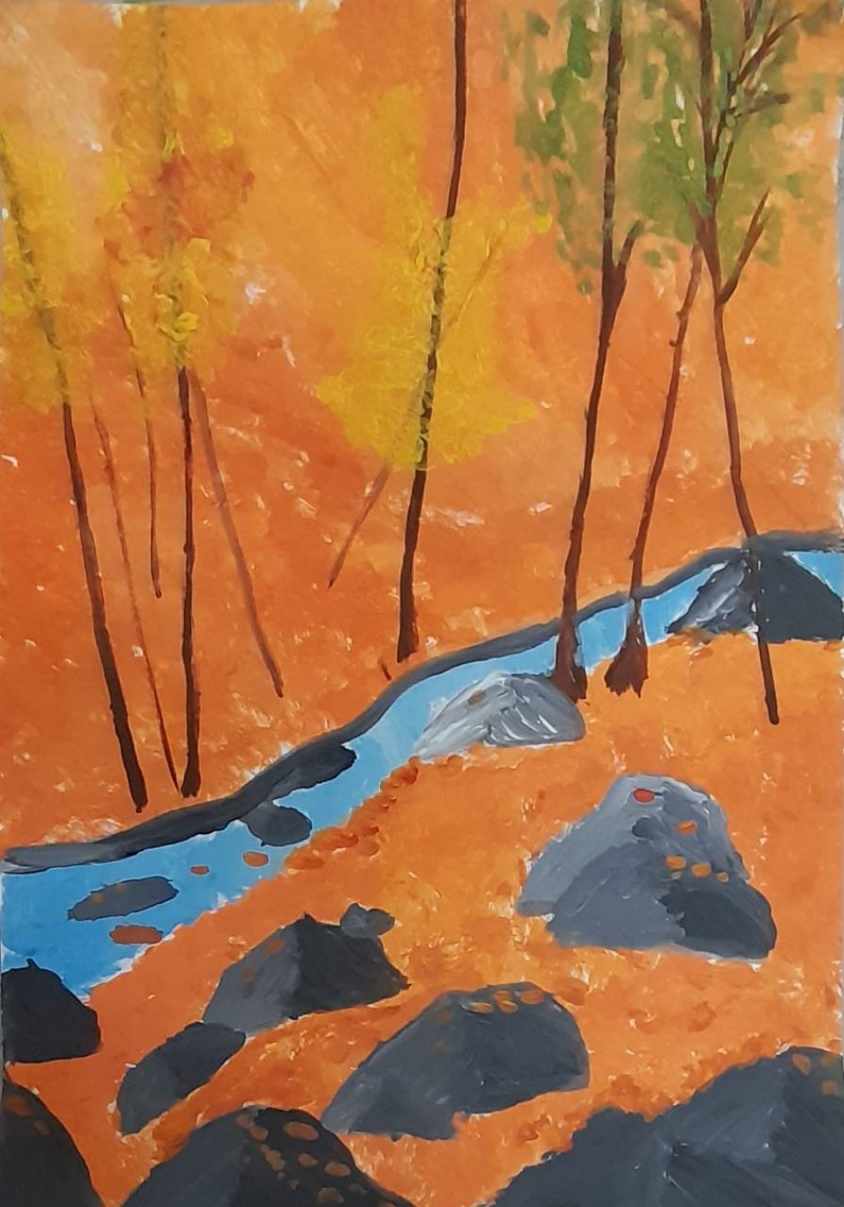 Загрустила осень, ворох листьев сбросив