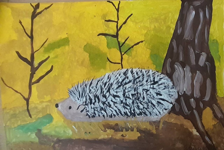 Ежик топал неспеша, тихо листьями шурша