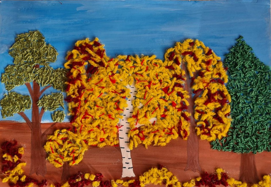 Аппликация "Лес в осеннем настроении"