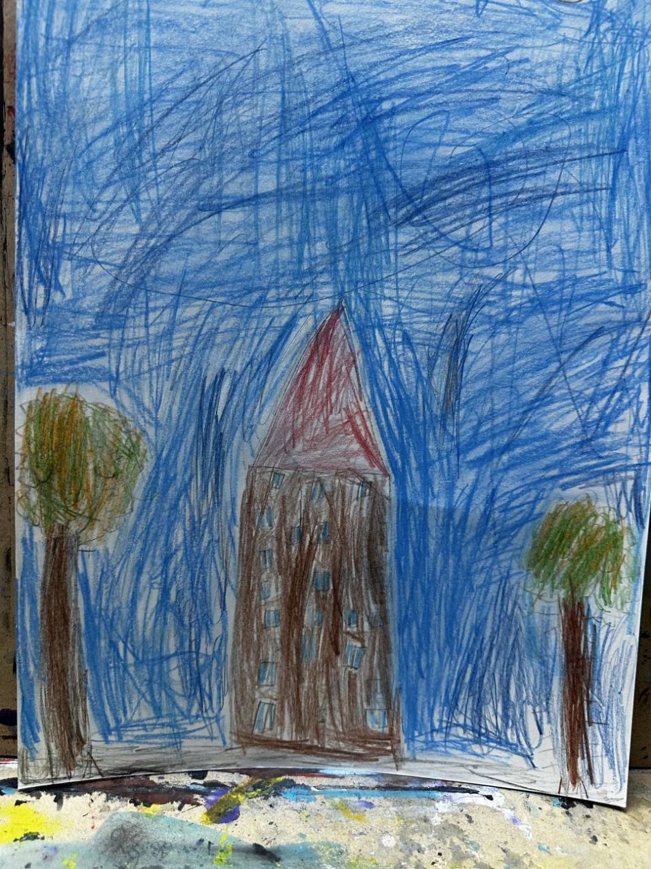 Осенний лес и дом