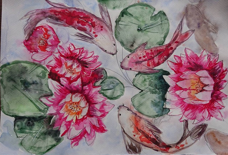 Кувшинки и рыбы