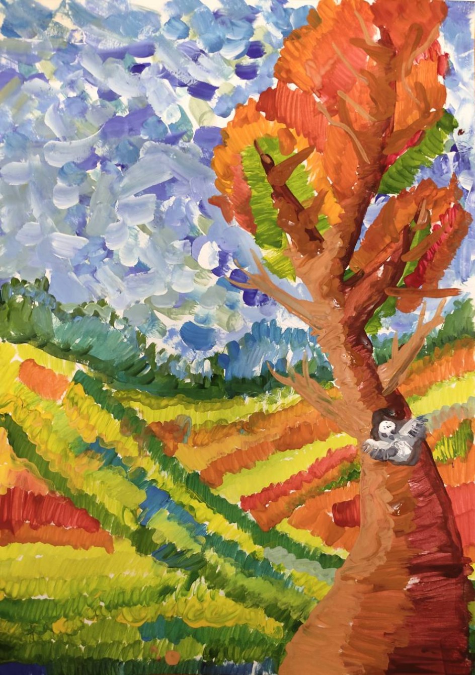 Осенний пейзаж с деревом