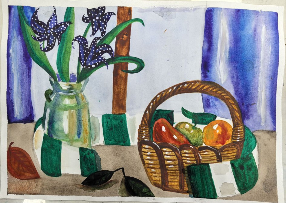 Натюрморт с лилиями