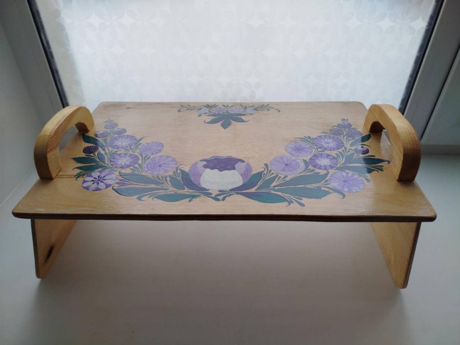 Столик-поднос "Сиреневый букет"