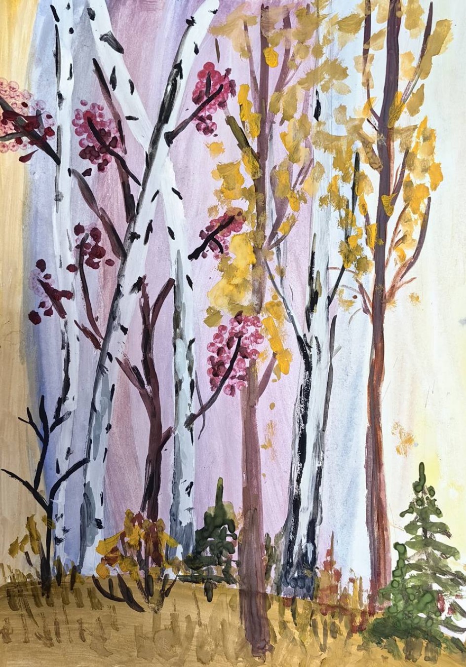 В осеннем лесу