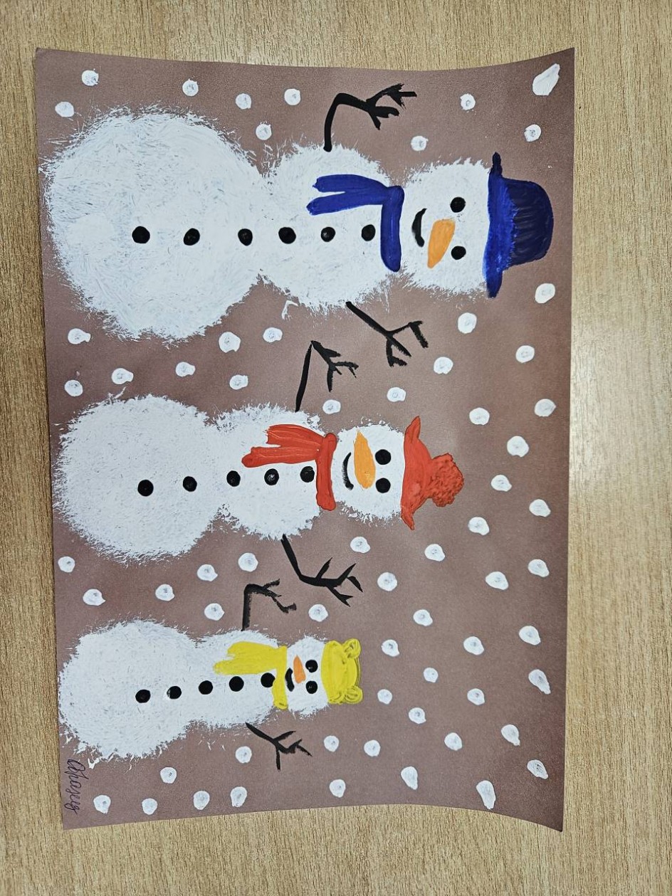 Семья снеговиков