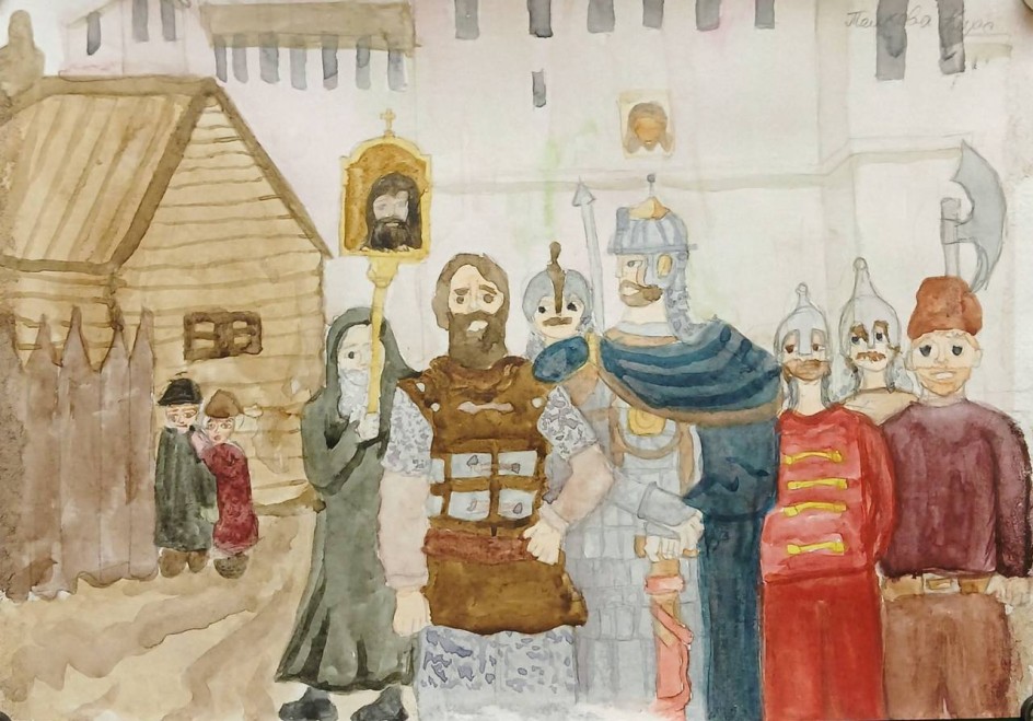 Встреча  москвичам Минина и Пожарского.