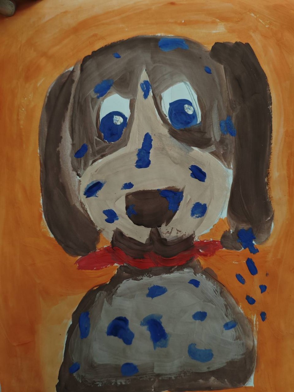 Щенок-художник