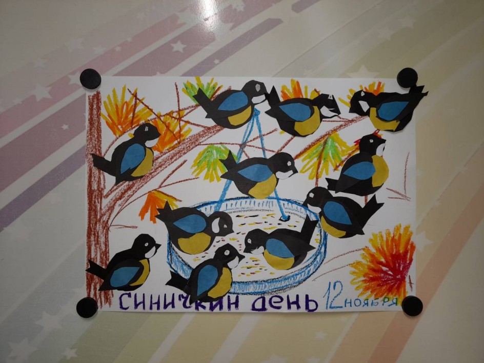 Синички у кормушки