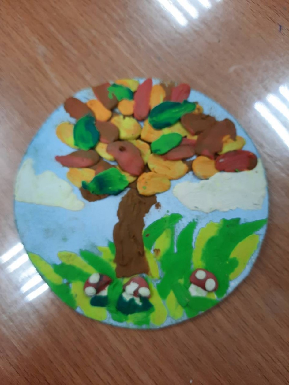 Тондо Пластилинновая живопись