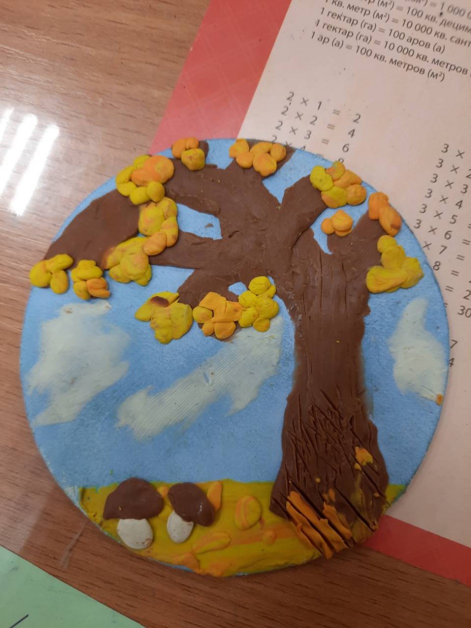 Тондо Пластилинновая живопись