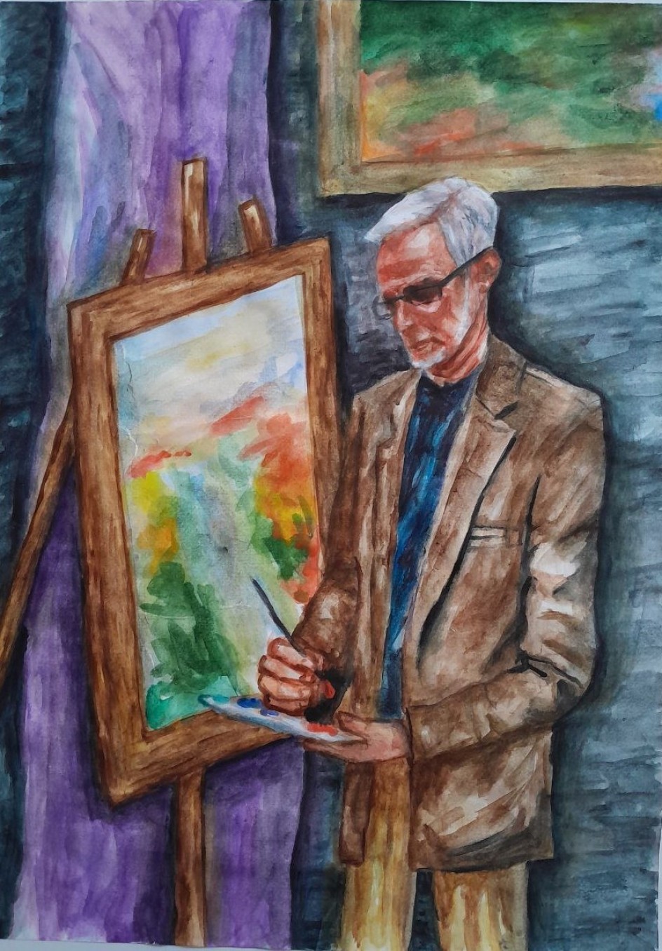 Минуты вдохновения. Тюменский художник Ю. Юдин