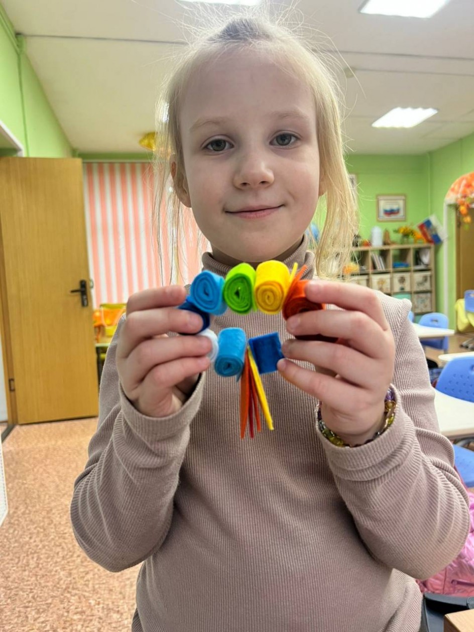 Осенние бусы из фетра