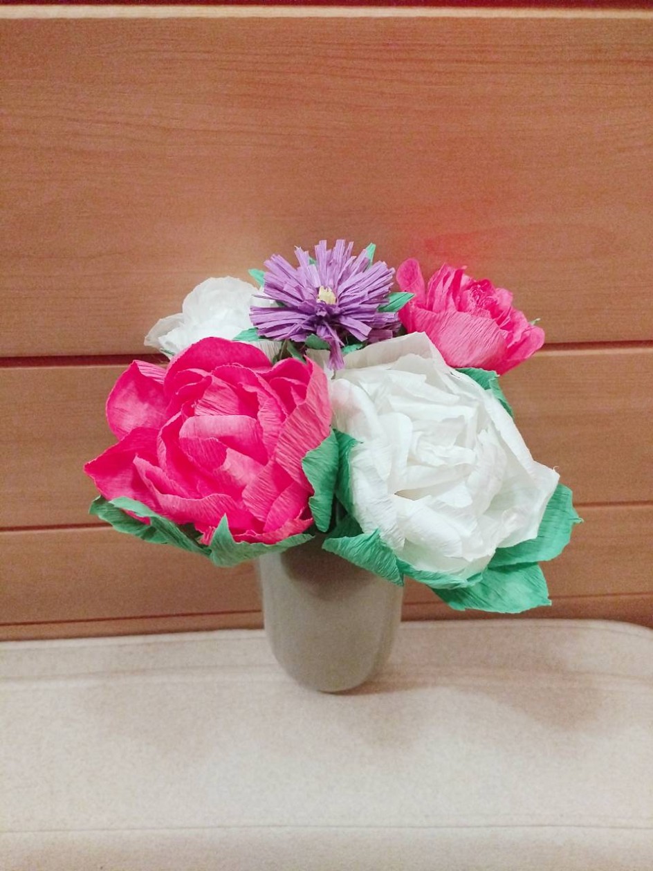 Букет из гофрированной бумаги