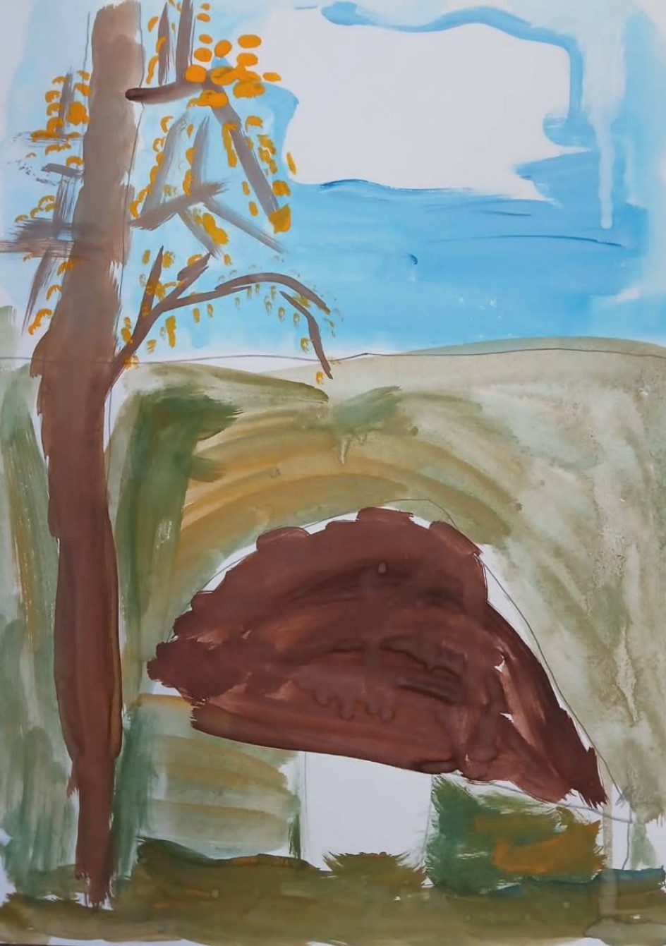 Гриб под деревом