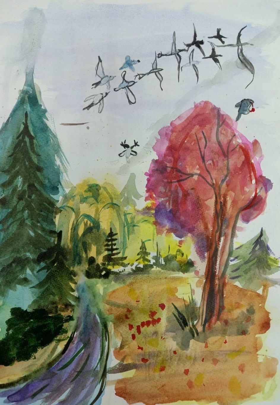 Птицы улетаю