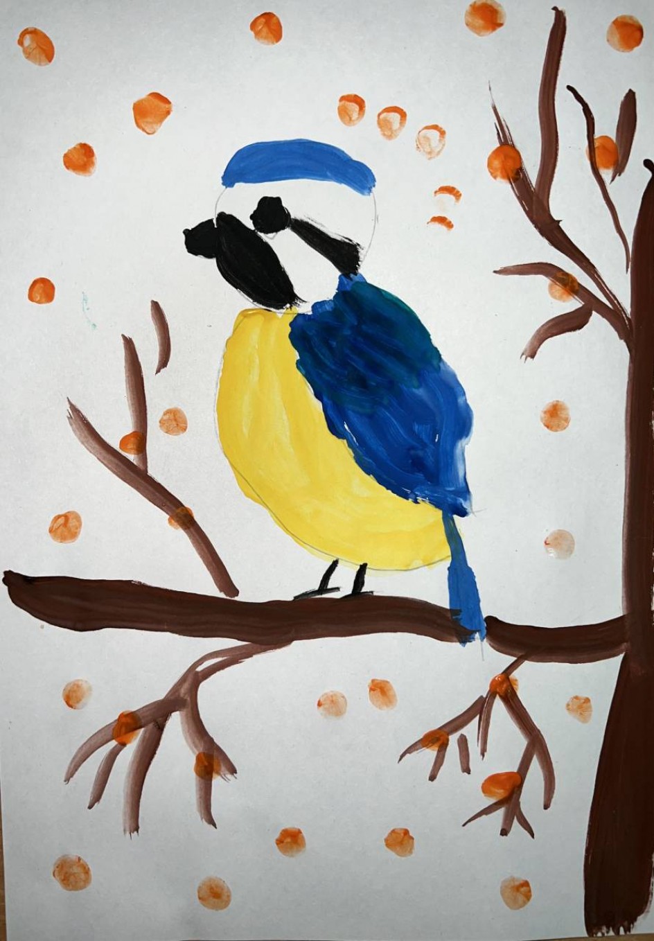 Весёлая синичка