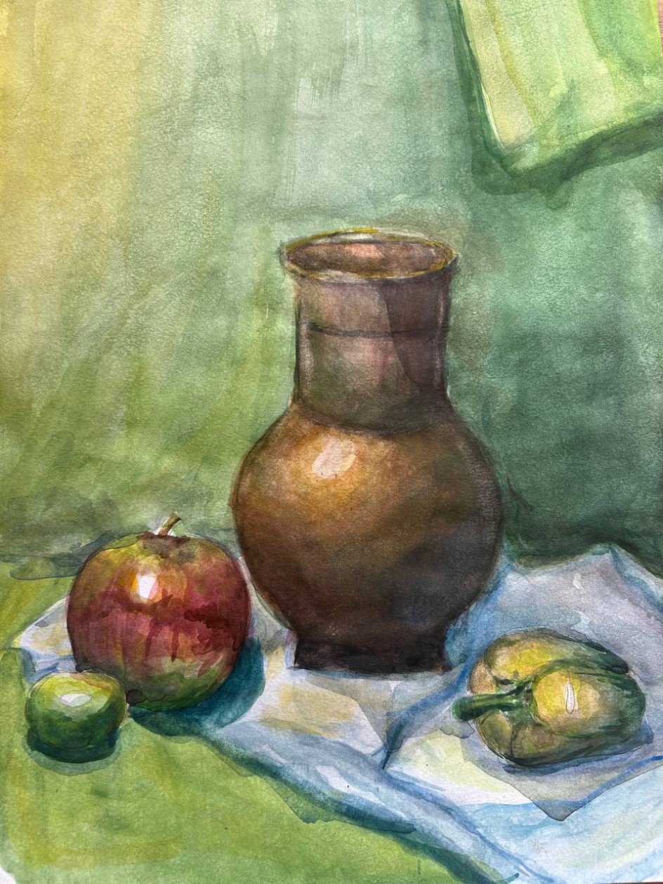 натюрморт с крынкой
